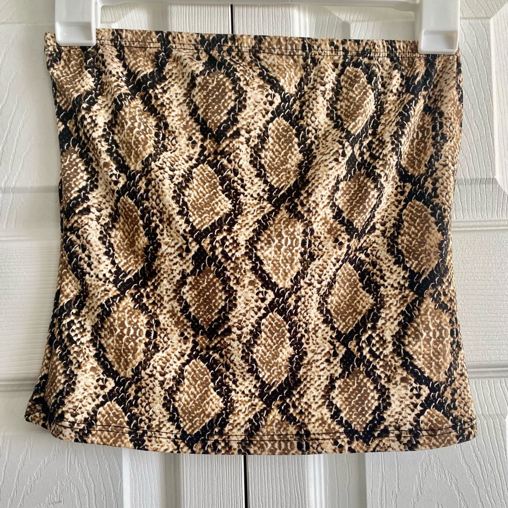 Snake skin tube top